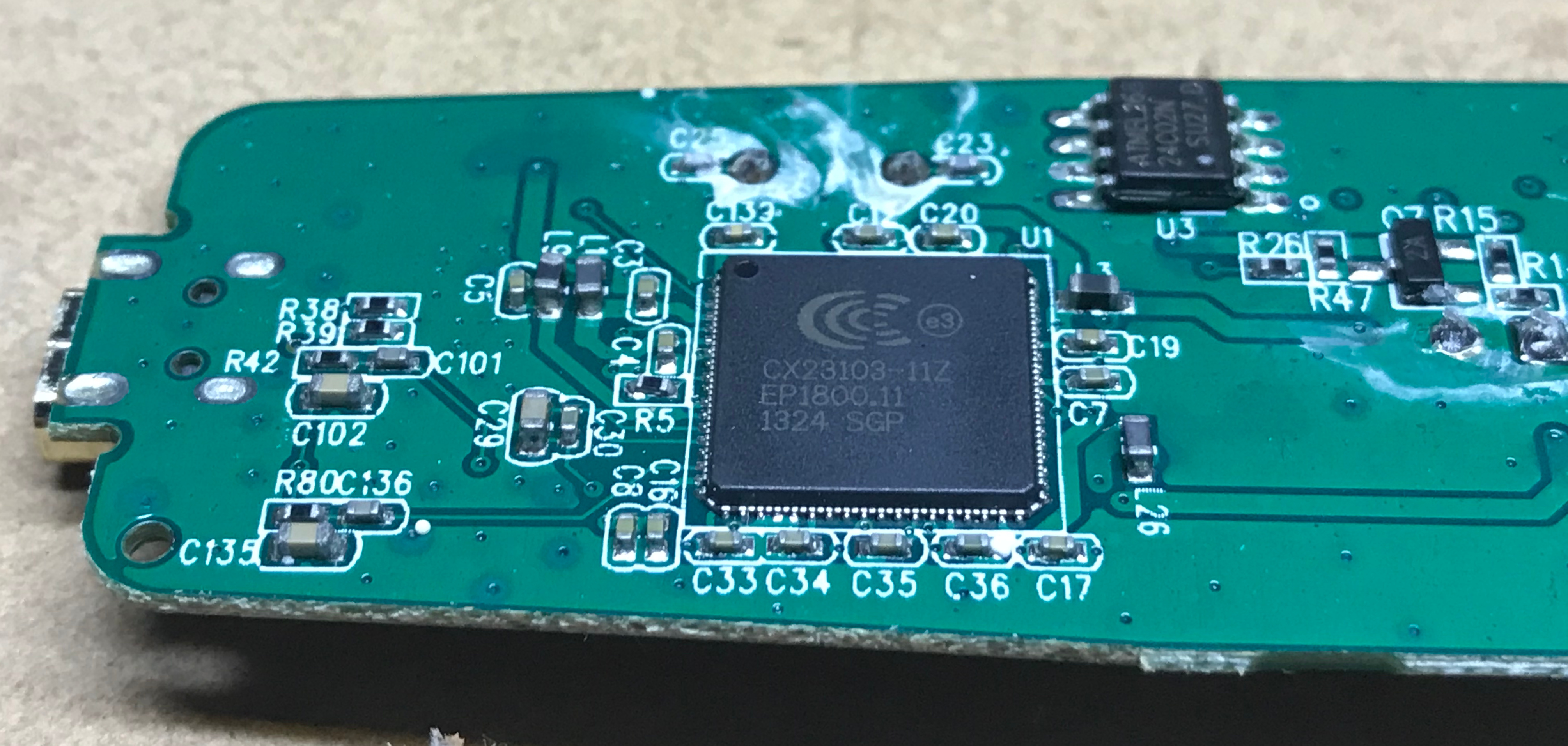 Close up picture of circuit board